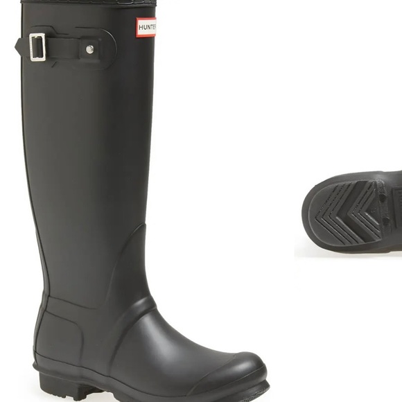 Mat Black Hunter Boots - Picture 2 of 3